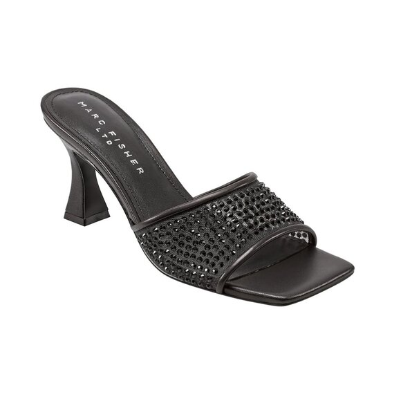 Marc Fisher LTD Women's Delaney Heeled Sandal Open Toe Black New In Box Size 7.5 - Picture 7 of 17